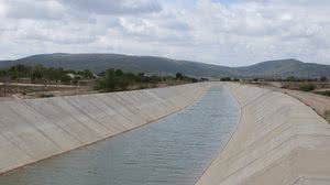 Trecho IV do Canal do Sertão Alagoano, no município de São José da Tapera, Sertão de Alagoas - Foto:  Governo Federal