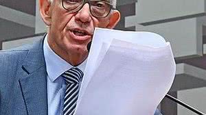 Fábio Schvartsman, presidente afastado da Vale, na CPI de Brumadinho no Senado | Edilson Rodrigues/Agência Senado