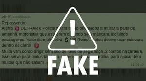 Imagem Detran e PM desmentem multas a motoristas que não usam máscaras de proteção