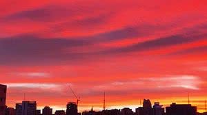 Nesta última semana, o céu de São Paulo adquiriu um tom mais rosado | Foto: Reprodução