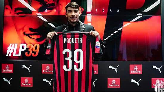Lucas Paquetá foi apresentado pelo Milan | Milan / Twitter