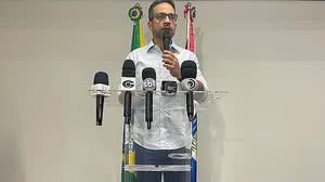 Governador Paulo Dantas durante coletiva de imprensa | Foto: Eberth Lins