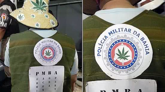 Folião fantasiado de 'PM da maconha' é detido no Furdunço | Reprodução