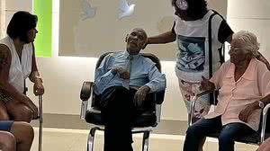 Quirino da Silva Souza morreu aos 96 anos e foi velado sentado em uma poltrona, em Aparecida de Goiânia — Foto: Acervo pessoal/Wanderley Rodrigues