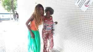 Imagem Passista que teve o braço amputado por erro médico chega a hospital para retirar pontos