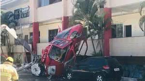 Imagem Vídeo: veja momento da queda do helicóptero dos bombeiros no Distrito Federal
