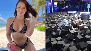 A atriz pornô Adriana Chechik quebrou as costas ao pular em uma piscina de espuma durante evento nos EUA | Reprodução / Instagram e Twitter