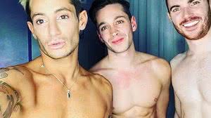 Frankie Grande e seus namorados, Daniel Sinasohn e Mike Pophis | Reprodução