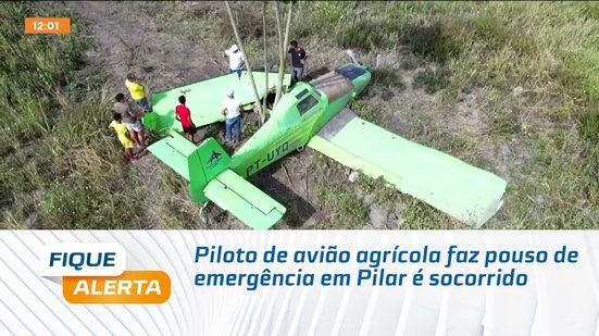 Piloto de avião agrícola faz pouso de emergência em Pilar é socorrido