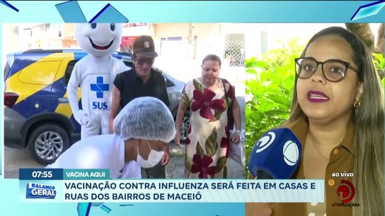 Vacinação contra influenza será feita em casas e ruas dos bairros de Maceió