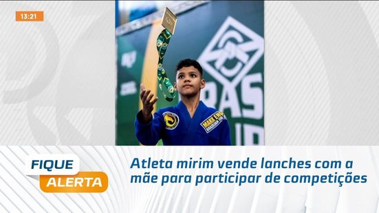 Atleta mirim vende lanches com a mãe para participar de competições