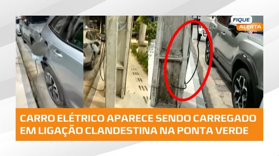 ⚡ Vídeo flagra carro elétrico sendo carregado clandestinamente em poste na Ponta Verde