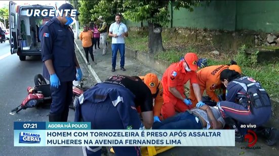 Homem com tornozeleira é preso após assaltar mulheres na Fernandes Lima