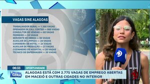 Alagoas está com 2.775 vagas de emprego abertas em Maceió e outras cidades do interior