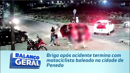 Briga após acidente termina com motociclista baleado na cidade de Penedo