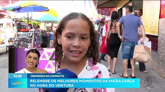 Despedida da Compacta: Relembre os melhores momentos da Maísa Carla no Hora do Ventura