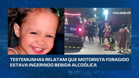 Criança de 2 anos morre após ser atropelada por carro na cidade de Porto Calvo