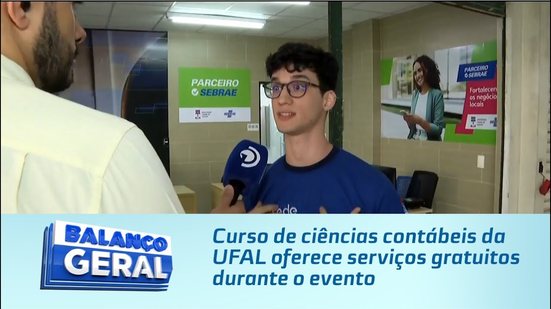 Curso de ciências contábeis da UFAL oferece serviços gratuitos durante o evento