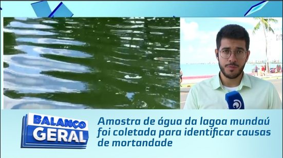 Amostra de água da lagoa mundaú foi coletada para identificar causas de mortandade