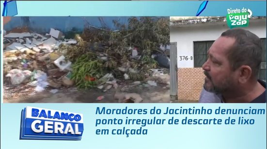 Moradores do Jacintinho denunciam ponto irregular de descarte de lixo em calçada