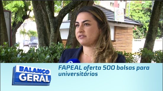 FAPEAL oferta 500 bolsas para universitários