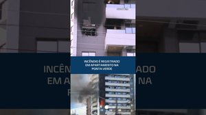 Apartamento pega fogo no bairro da Ponta Verde #CidadeAL