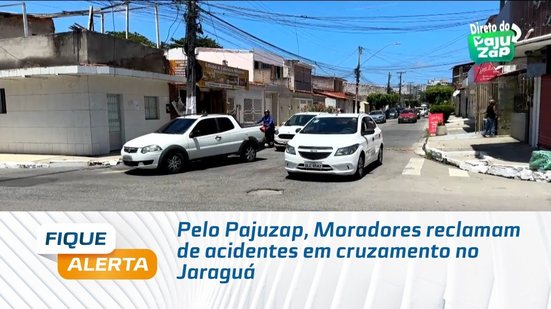 Pelo Pajuzap, Moradores reclamam de acidentes em cruzamento no Jaraguá