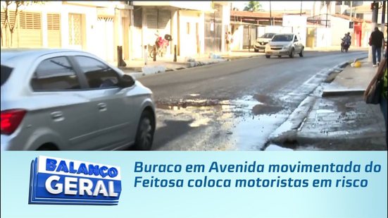 Buraco em Avenida movimentada do Feitosa coloca motoristas em risco