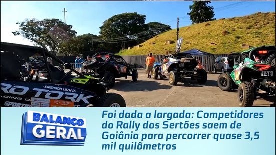 Competidores do Rally dos Sertões saem de Goiânia para percorrer quase 3,5 mil quilômetros