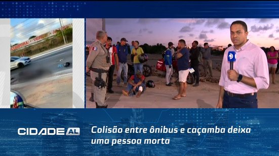 Cruz das Almas: Colisão entre ônibus e caçamba deixa uma pessoa morta