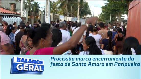 Procissão marca encerramento da festa de Santo Amaro em Paripueira