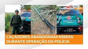 ARMAS APREENDIDAS: Batalhão de Polícia Ambiental apreende 4 espingardas de caça em região de mata