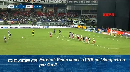 Futebol: Remo vence o CRB no Mangueirão por 4 a 2