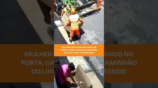 Sofá é levado por garis em Maceió e moradora é surpreendida com um novo! #FiqueAlerta