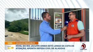 Nível do Rio Jacuípe ainda está longe da cota de atenção, aponta Defesa Civil de Alagoas