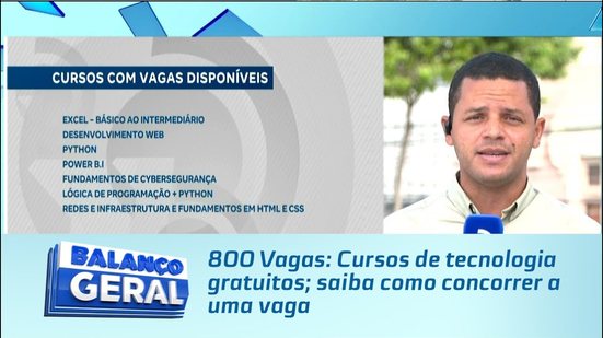 800 Vagas: Cursos de tecnologia gratuitos; saiba como concorrer a uma vaga