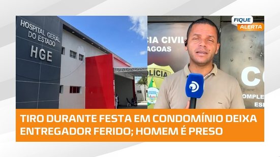 🚨 Entregador é baleado durante festa em condomínio; suspeito é preso