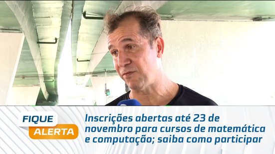 Inscrições abertas até 23 de novembro para cursos de matemática e computação; saiba como participar