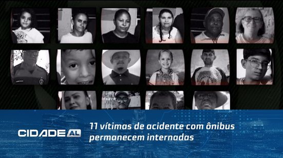 11 vítimas de acidente com ônibus permanecem internadas em Arapiraca, Delmiro Gouveia e Maceió