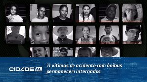 11 vítimas de acidente com ônibus permanecem internadas em Arapiraca, Delmiro Gouveia e Maceió