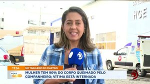 Mulher tem 90% do corpo queimado pelo companheiro; vítima está internada