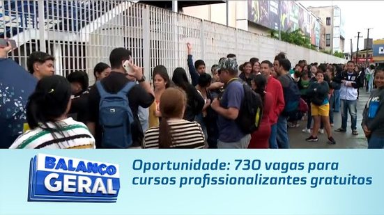 Oportunidade: 730 vagas para cursos profissionalizantes gratuitos