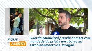 Guarda Municipal prende homem com mandado de prisão em aberto no estacionamento de Jaraguá