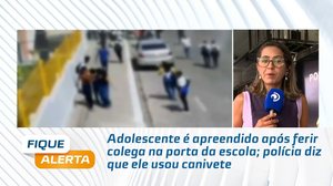 Adolescente é apreendido após ferir colega na porta da escola; polícia diz que ele usou canivete