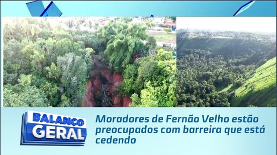 Moradores de Fernão Velho estão preocupados com barreira que está cedendo