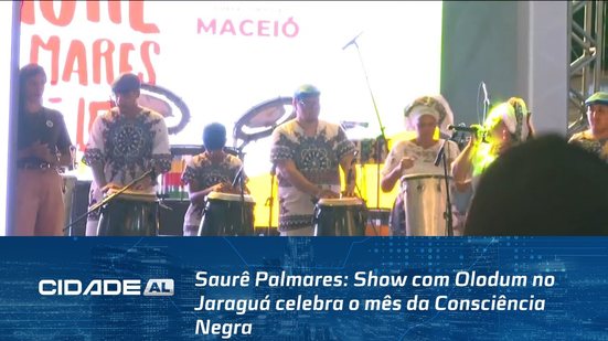 Saurê Palmares: Show com Olodum no Jaraguá celebra o mês da Consciência Negra