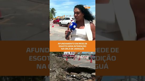 Trecho da Avenida da Paz é interditado após afundamento de rede de esgoto #FiqueAlerta