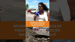 Trecho da Avenida da Paz é interditado após afundamento de rede de esgoto #FiqueAlerta
