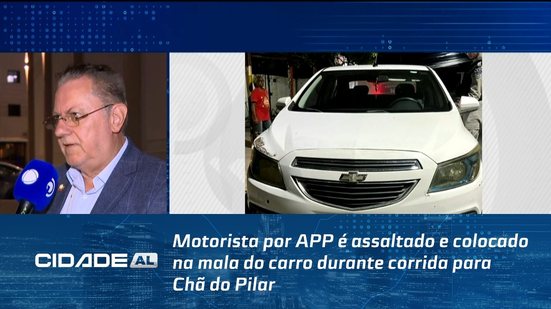 Motorista por APP é assaltado e colocado na mala do carro durante corrida para Chã do Pilar