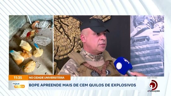 Bope apreende mais de cem quilos de explosivos